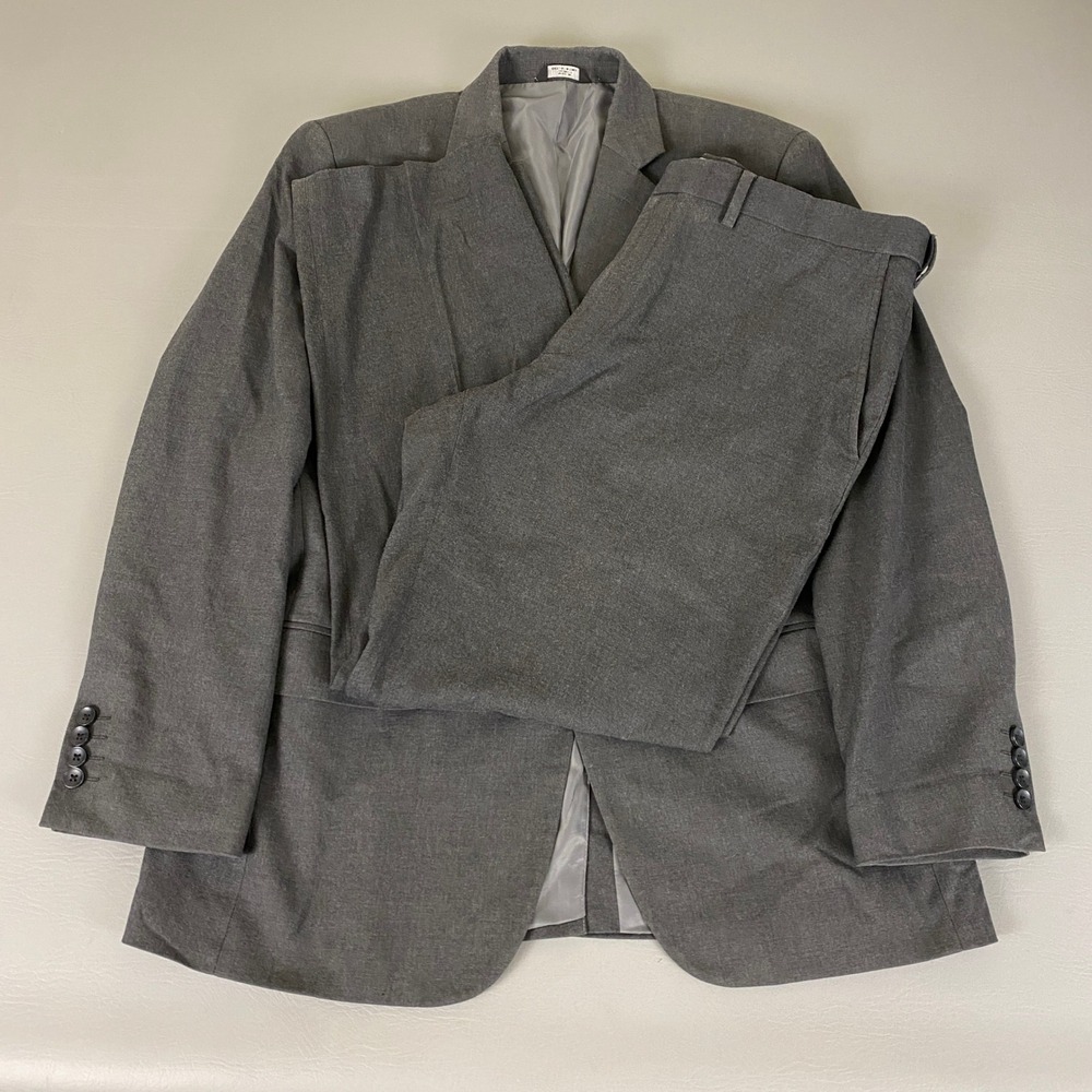 Haggar Suit‎ Two Piece Mens 40x36W Classic Fit Gray Jacket Pants Set Business